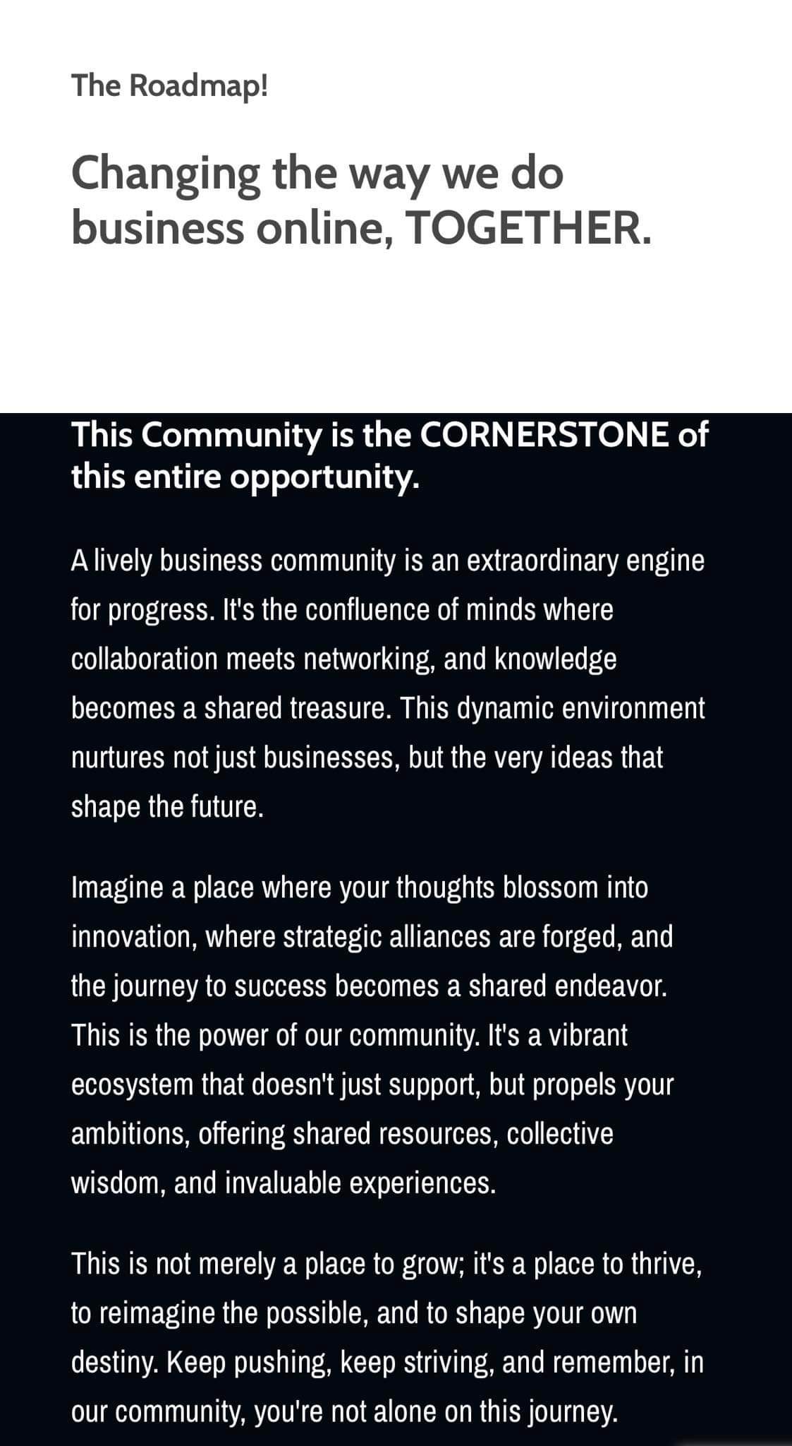 The Roadmap 2.0 Courses & Limited Community Membership